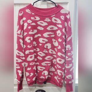 Andreé Pink Leopard sweater Large